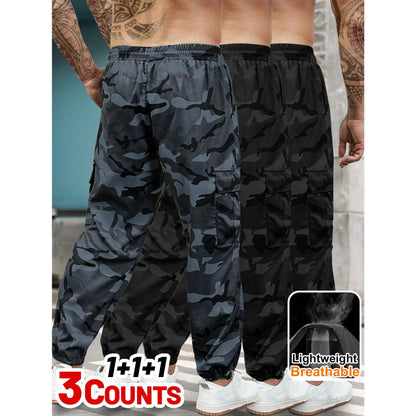 Men's Lightweight Camouflage Tactical Cargo Pants – Single or 3-Pack
