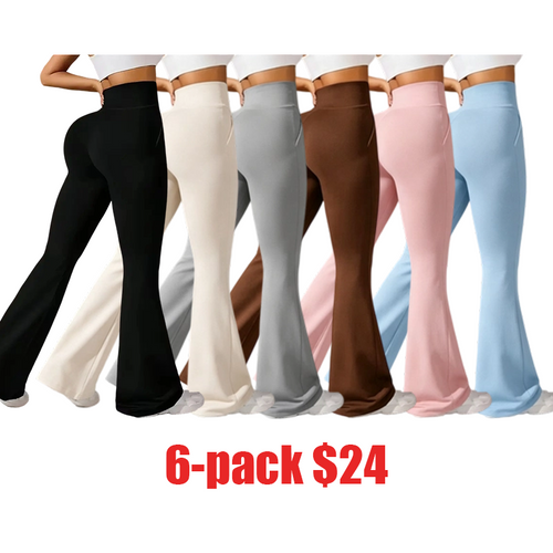 Women's High-Stretch Micro Flare Sweatpants – Soft Elastic Athleisure Gym Pants for Yoga & Casual Wear