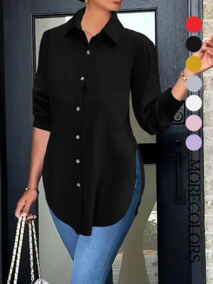 Women's Long Sleeve Fitted Shirt for SUMMER