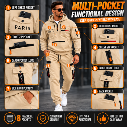 Men's 2-Piece Hoodie & Cargo Jogger Set
