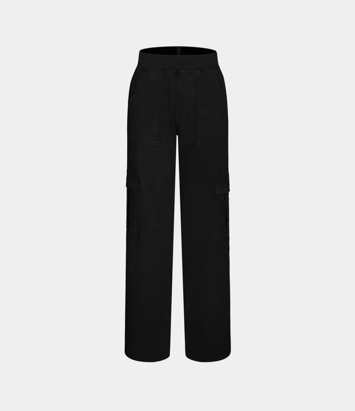 Mid Rise Multi Pockets Straight Leg Stretch Casual Cargo Jeans