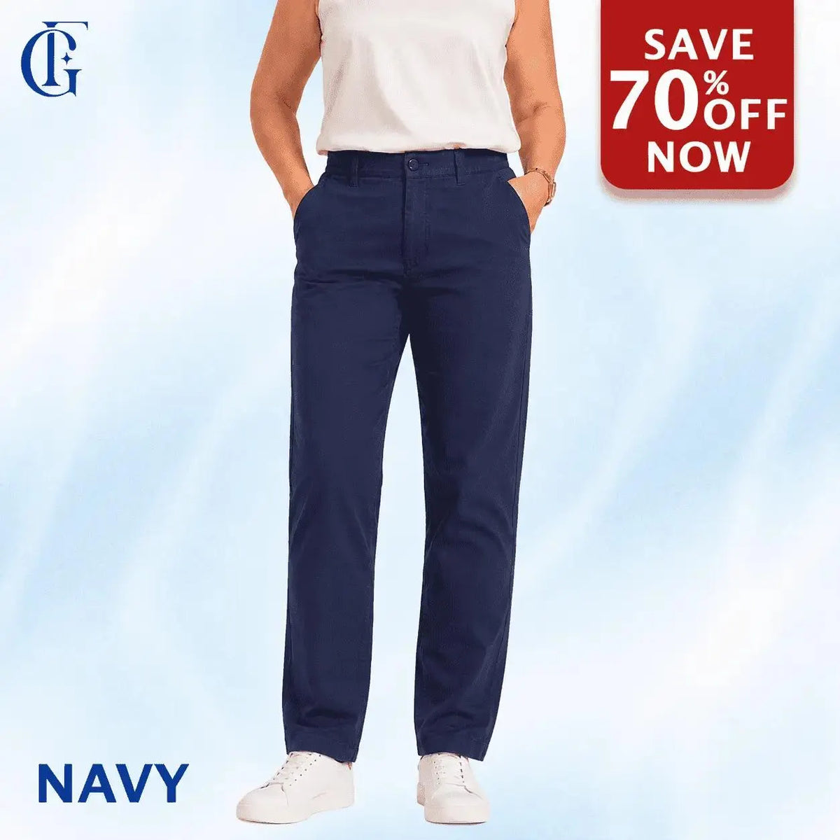 Women Multi-Pocket Stretch Comfort Pants