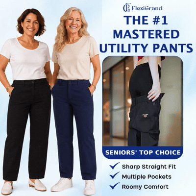 Women Multi-Pocket Stretch Comfort Pants