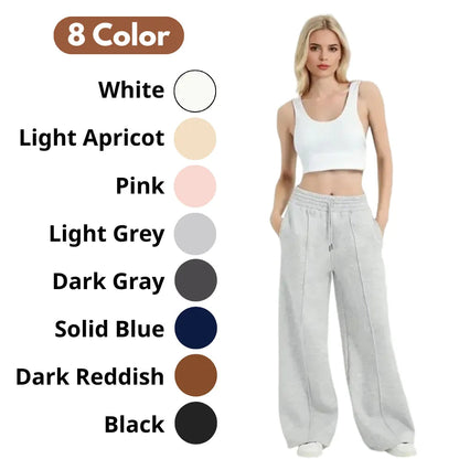 Women's Wide Leg Sweatpants Casual Loose Solid Color Pants