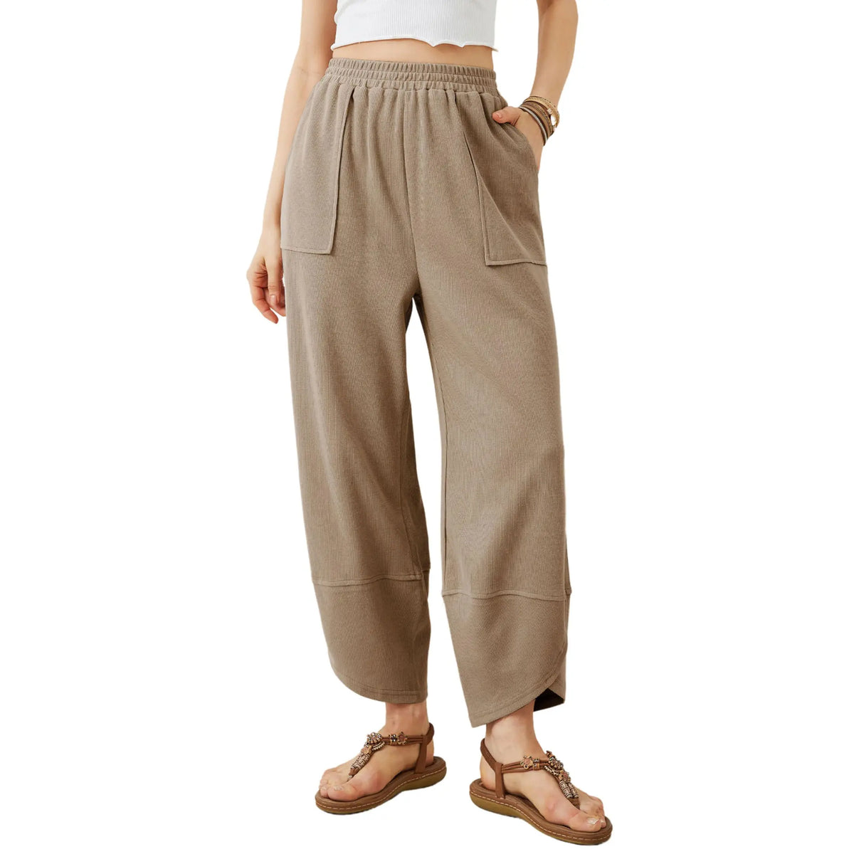 Elasticated Harem Palazzo Pants