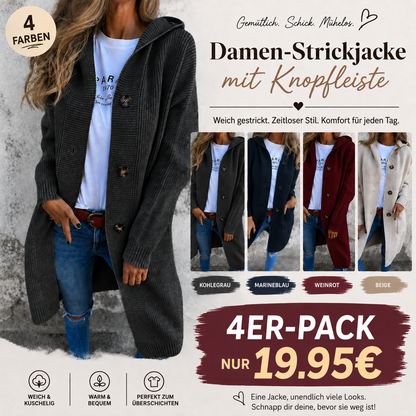 Damen-Strickjacke mit Knopfleiste