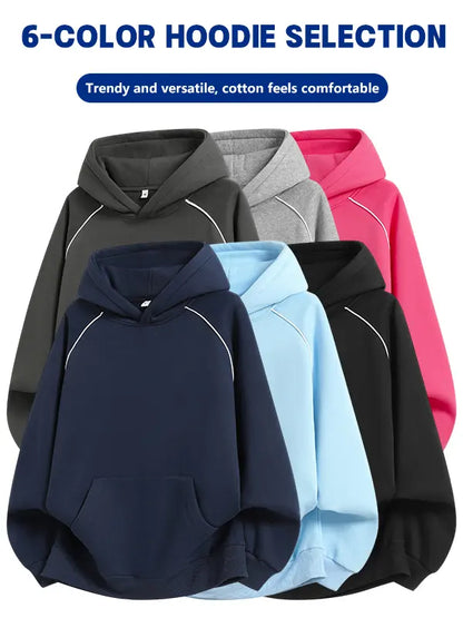 Men's Cotton-Blend Hooded Pullover Sweatshirt