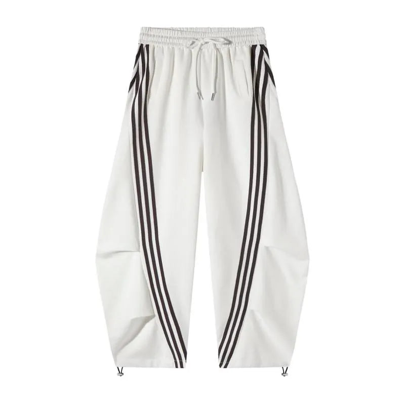 Flooo Loose Wide Leg Striped Track Pants