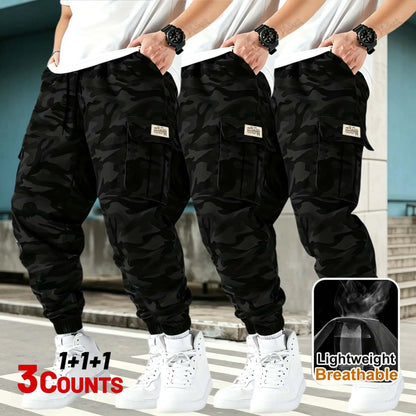 Men's Lightweight Camouflage Tactical Cargo Pants – Single or 3-Pack