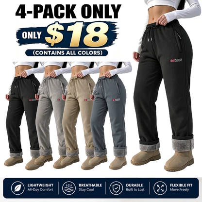 Women's Fleece-Lined Warm Long Pants