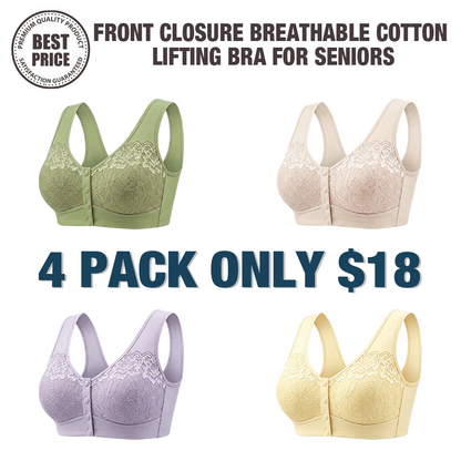 💥Front Closure Breathable Cotton Lifting Bra for Seniors