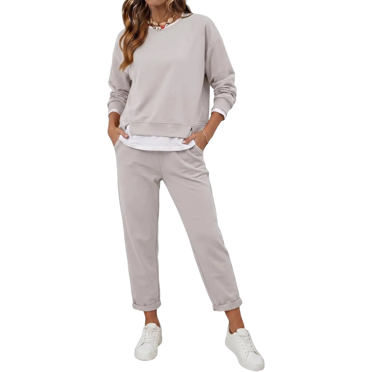 Women's Layering Crewneck Fleece Long
