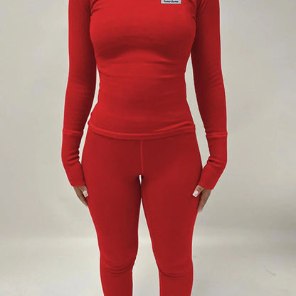 🔥 LIMITED-TIME SALE! Women’s Slim-Fit Raglan Sleeve Knitted Tee & Skinny Pants Set – Comfy, Flattering & Perfect for Fall/Winter | SHOP NOW!