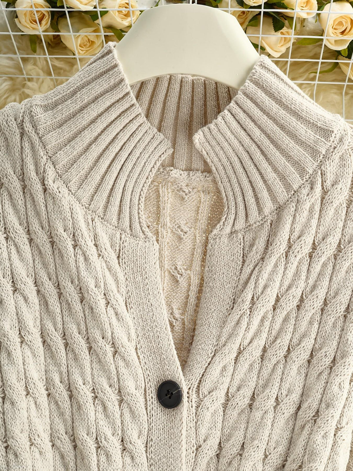 ⚡ Letzter Tag des Angebots – Damen-Longcardigan aus extrafeiner Merinowolle und Kaschmir mit Zopfmuster