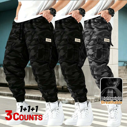 Men's Lightweight Camouflage Tactical Cargo Pants – Single or 3-Pack