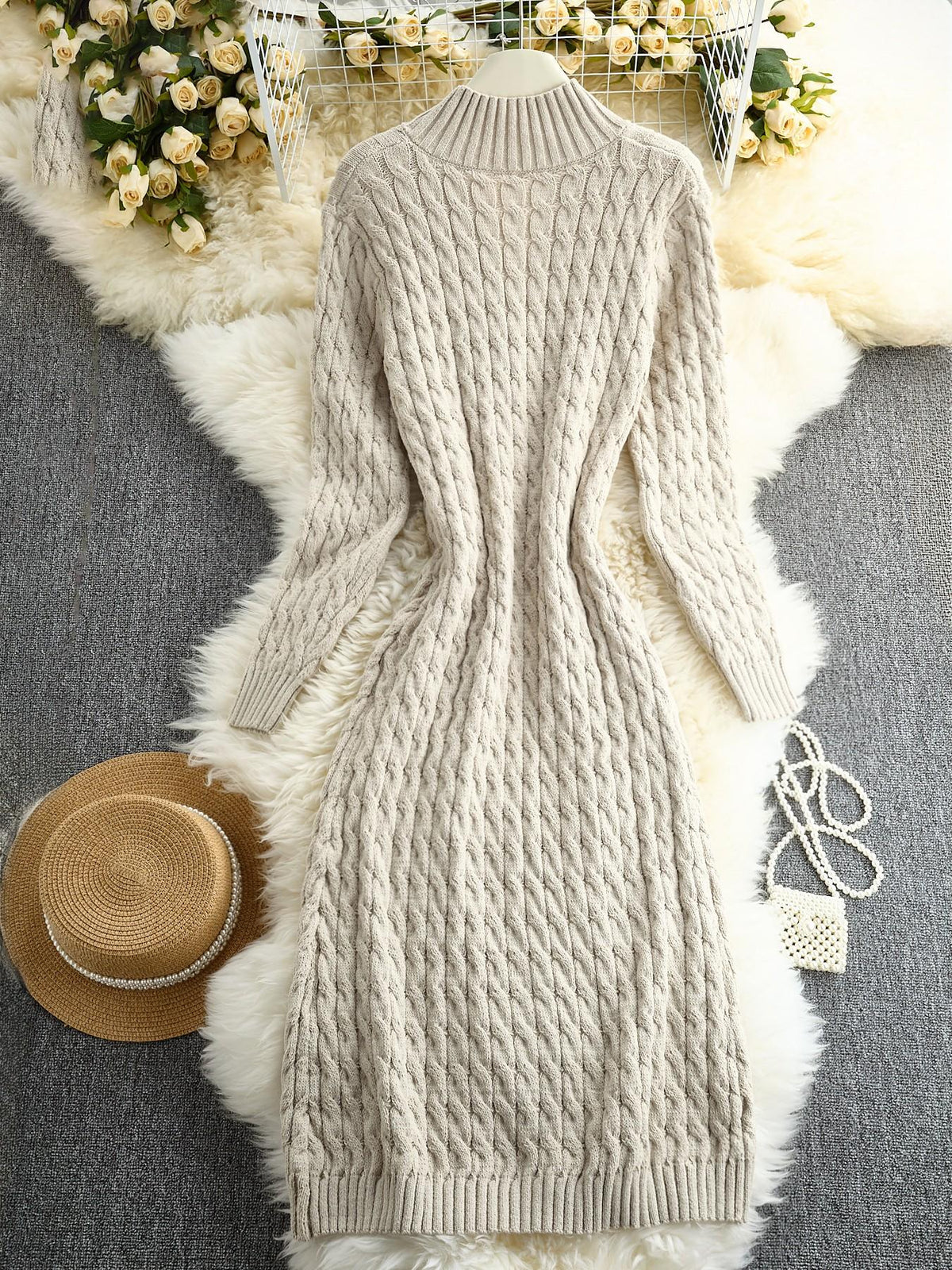 ⚡ Letzter Tag des Angebots – Damen-Longcardigan aus extrafeiner Merinowolle und Kaschmir mit Zopfmuster