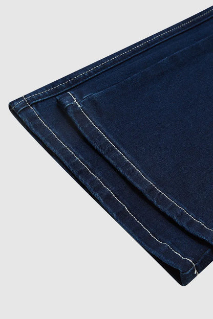 High waisted flared denim casual pants (Multiple Colors)
