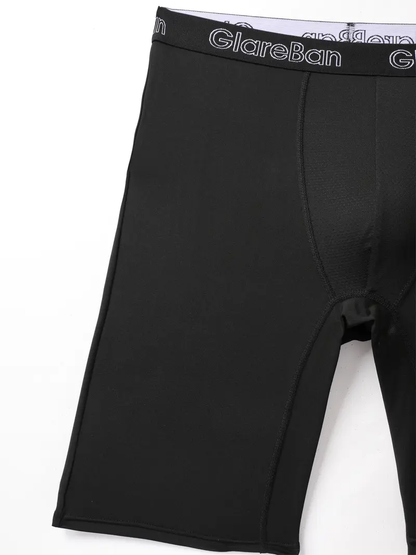 10-Pack Men's Long-Leg Quick-Dry Sports Boxer Briefs – Soft Stretchy Gym Workout Underwear