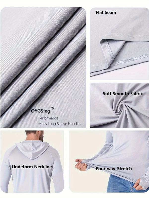Men's UPF 50+ Sun Protection HoodedShirt with Face Mask