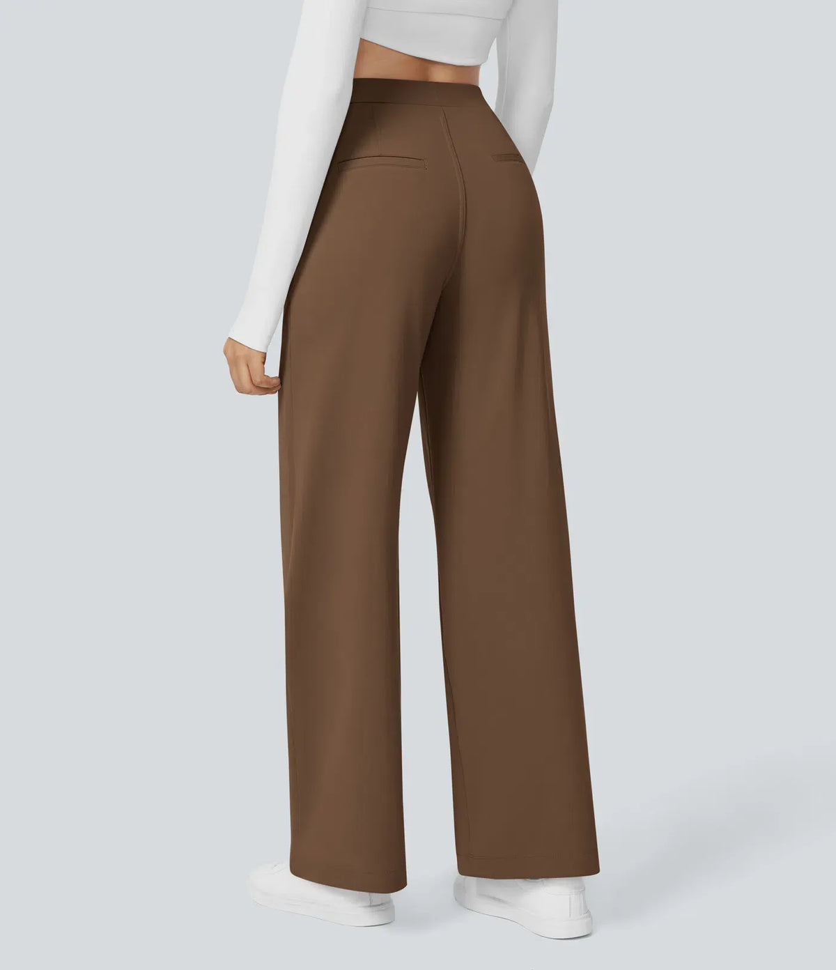 Big Spring Sale!High Waisted Side Pocket Straight Leg Work Pants