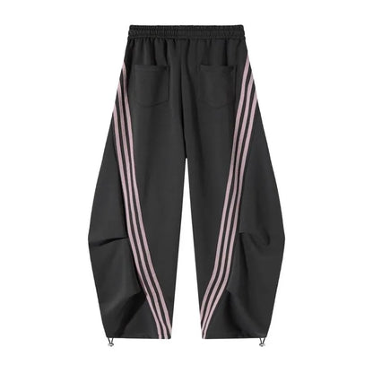 Flooo Loose Wide Leg Striped Track Pants