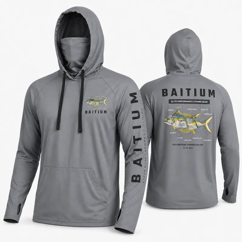 UPF 50 Sun Protection Long-Sleeve Hoodie (With Built-in Neck Gaiter)