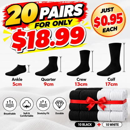 🧦Unisex Cotton Socks – Comfortable Everyday & Athletic Socks