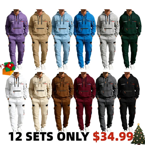 🔥2026 Men's Autumn&Winter Hooded Fashion Sweatshirt With Multiple Pockets