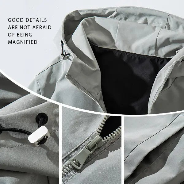 Unisex Vintage Washed Zip Up Hoodie – Retro Streetwear Casual Jacket