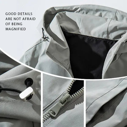 Unisex Vintage Washed Zip Up Hoodie – Retro Streetwear Casual Jacket