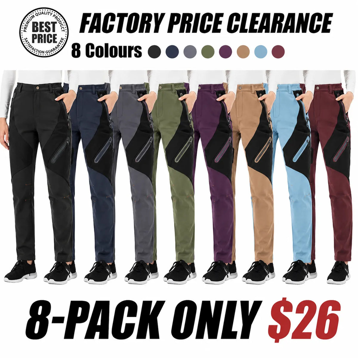 Women's Snow Pants Waterproof Fleece Ski