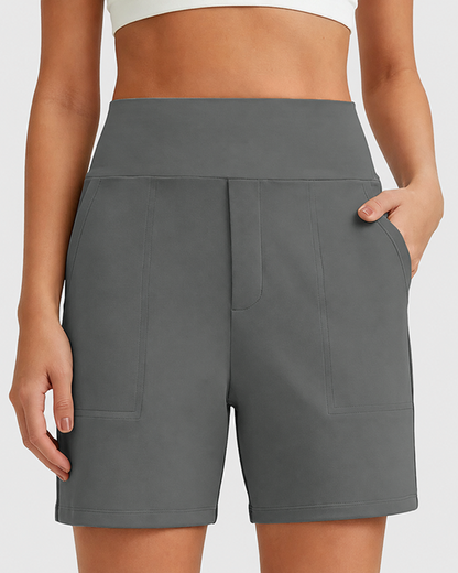 CLEARANCE SALE🔥Women's High-Waisted Athletic Bermuda Shorts with Pockets