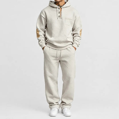 Men's 2-Piece Textured Hoodie Tracksuit