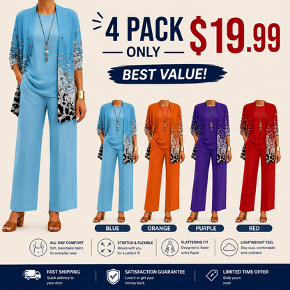 🤲Women's Elegant Printed 3-Piece Set