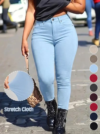 💝Last Day Promotion⚡Women's Button-Fly Skinny Pants with Pockets