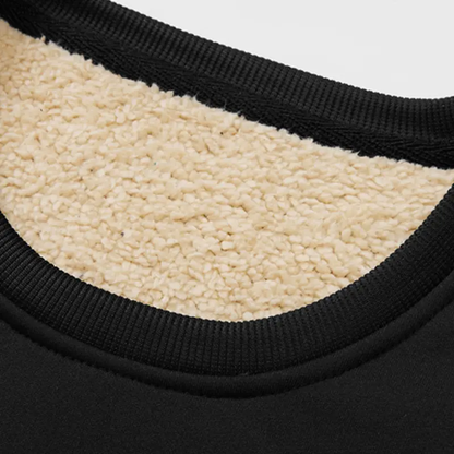 Men's 6-Pack Faux-Fleece Lined Crewneck Sweatshirts – Wind-Resistant Fitted Pullover Tops