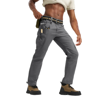 Men's Tactical Work Pants Multi-Pocket Water Resistant Cargo Pants Ripstop Hiking Military Construction Outdoor Pants 10 Pockets