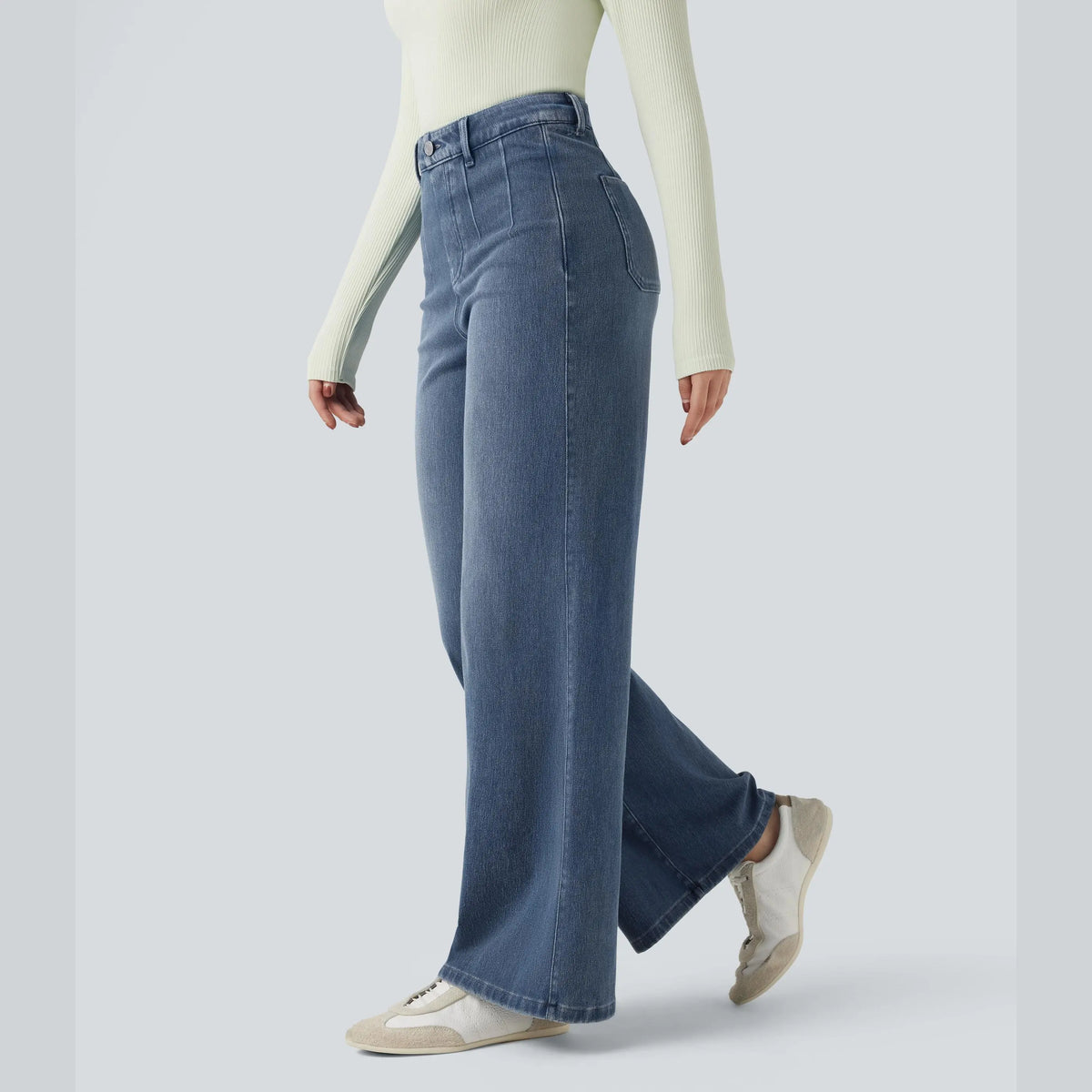 🤲⏰ TODAY ONLY - High Waisted Tummy Control Wide Leg Jeans