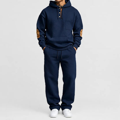 Men's 2-Piece Textured Hoodie Tracksuit
