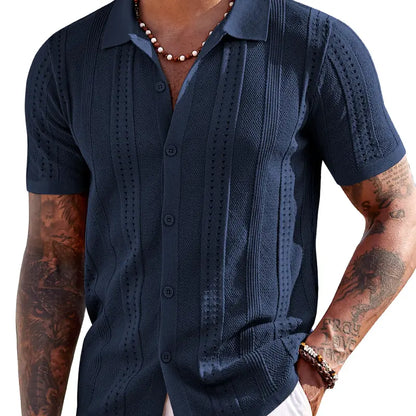 Men'swear Viscose Knit Short-Sleeve Polo Shirt