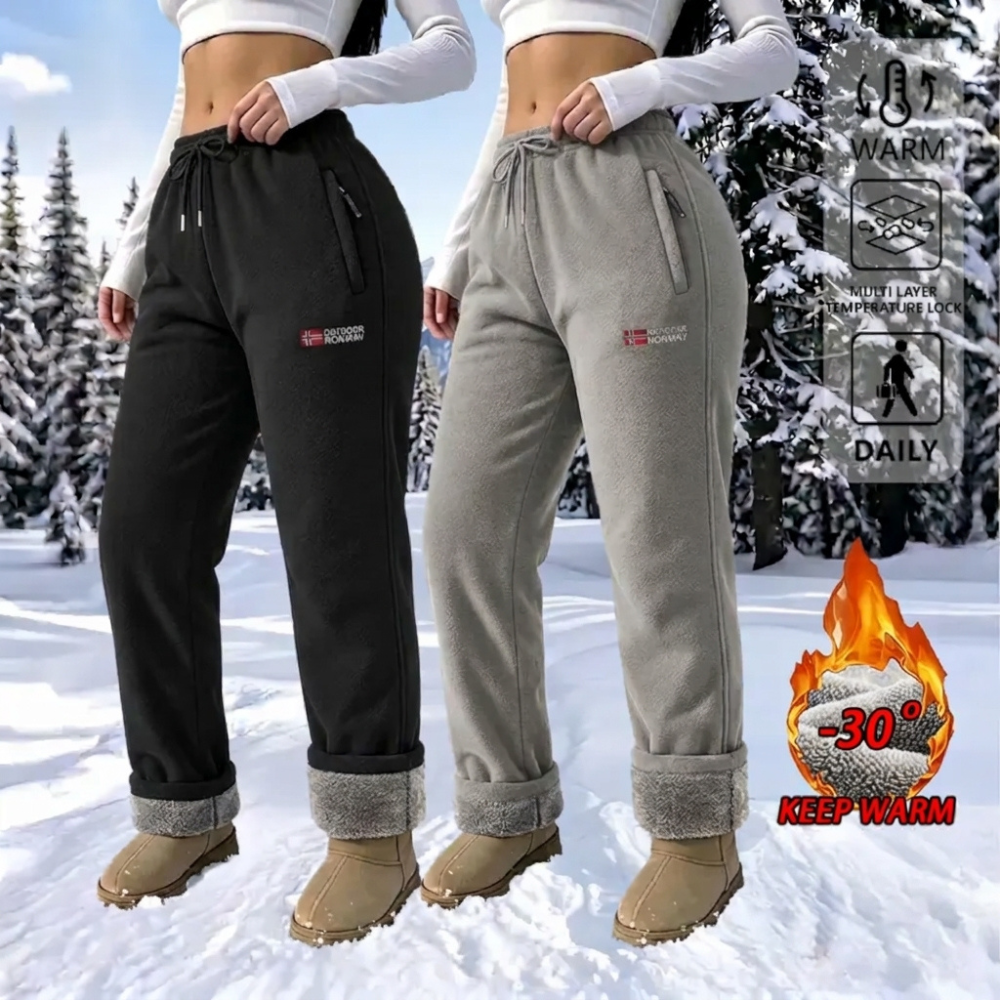 Women's Fleece-Lined Warm Long Pants