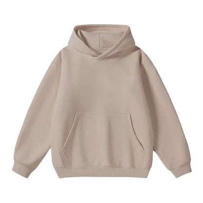 Men's Cotton Blend Hoodie Long Sleeve Pullover Black Beige Casual Wear