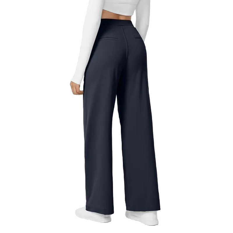 Flex High Waist Pleated Work Pants