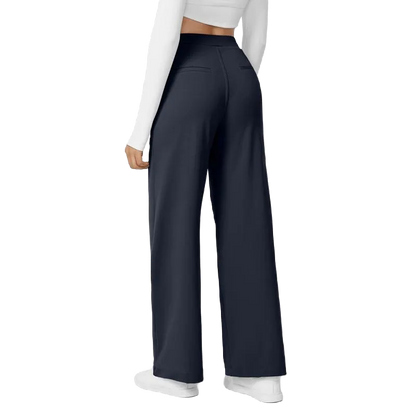 Flex High Waist Pleated Work Pants