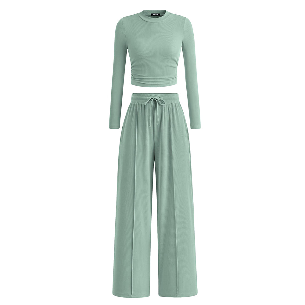 2-Piece Ribbed Knit Set Loungewear
