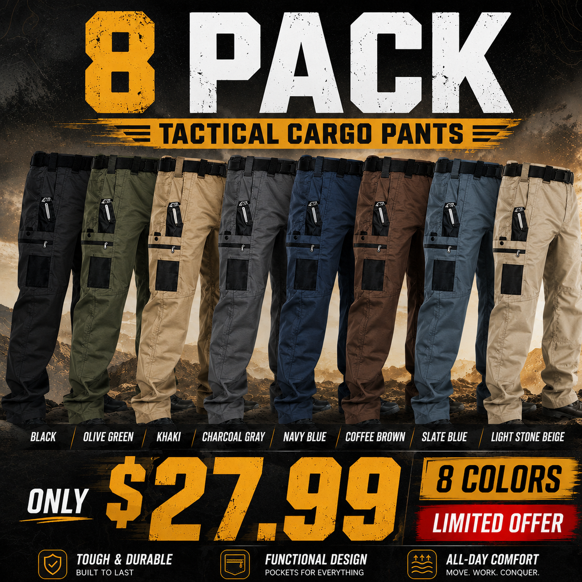 【LAST DAY SALE】Men's Tactical Cargo Pants