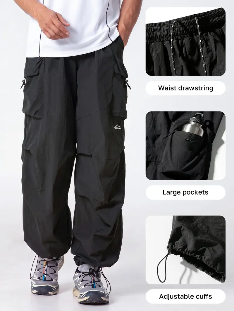 Unisex Loose-Fit Hiking Pants - Lightweight Water-Resistant Quick-Dry Outdoor Pants