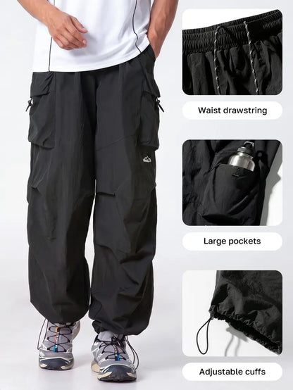 Unisex Loose-Fit Hiking Pants - Lightweight Water-Resistant Quick-Dry Outdoor Pants