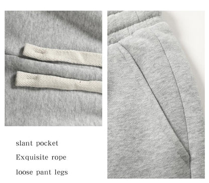 Unisex Fleece Thermal Lined Sweatpants - Oversize Comfort