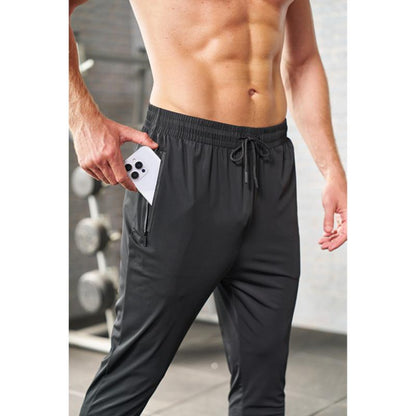 4-Pack Men's Joggers with Zipper Pockets Lightweight Cuffed Stretch Sweatpants Athleisure Outfit Big Guy Pants Athletic Workout Running Gym Fit for Spring & Summer Fashion
